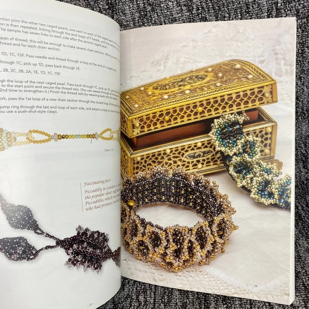 SRA Books Tudor Inspirations Elemental Beadwork Book OS Green Jewelry Projects